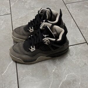 Jordan Black and Gray Kids Sneakers